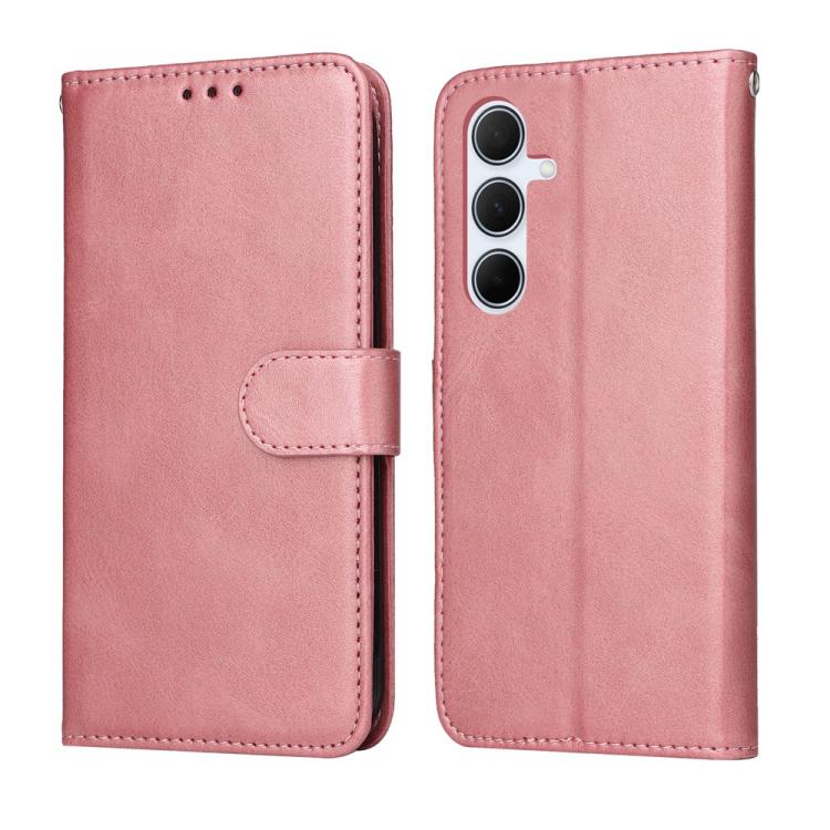 Samsung Galaxy A56 5G Classic Calf Texture Flip Leather Phone Case Cover - Rose Gold