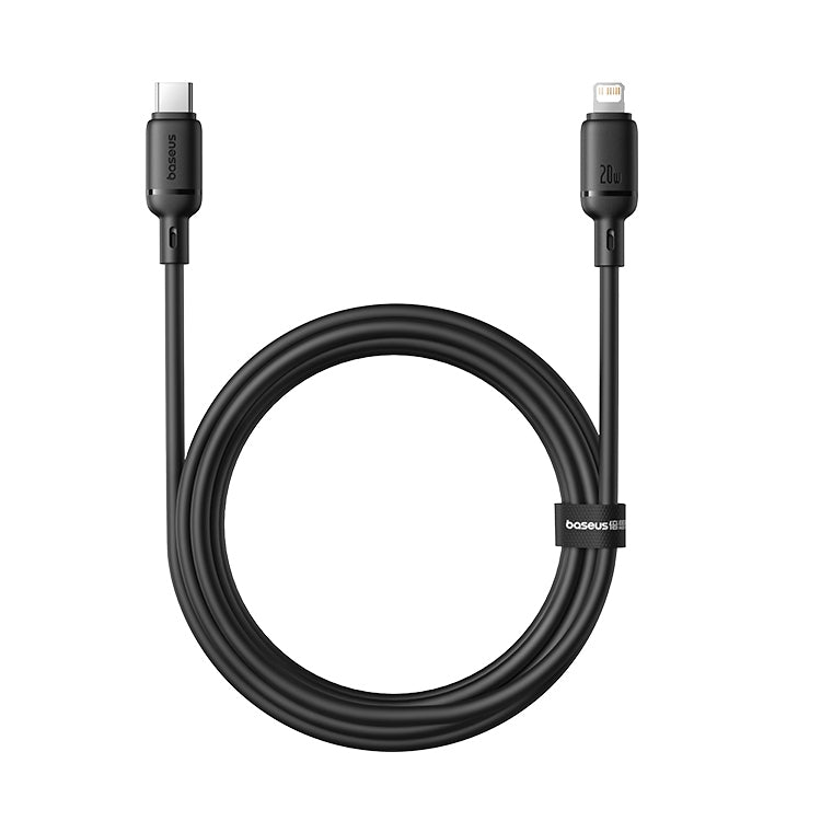 Baseus Silky Series 2m 20W USB-C / Type-C to 8 Pin Fast Charging Cable (Black)