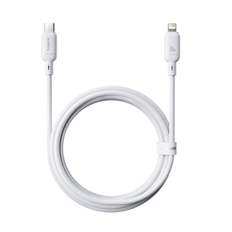 Baseus Silky Series 2m 20W USB-C / Type-C to 8 Pin Fast Charging Cable (White)