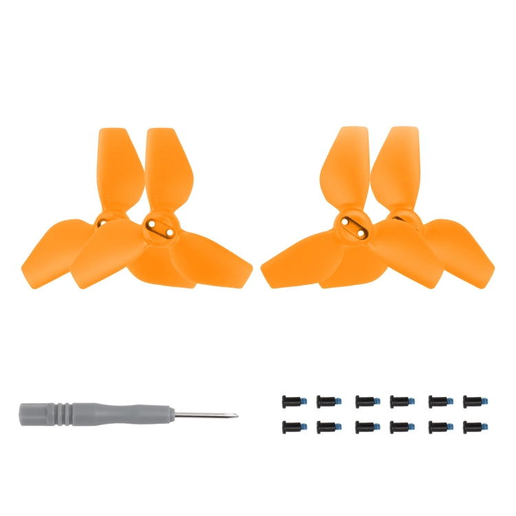 DJI Neo Sunnylife Drone Color 3-Blade Propeller, Quantity:2 pairs (Orange)
