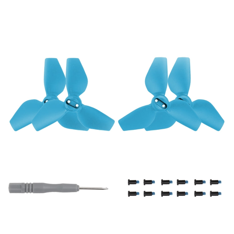 DJI Neo Sunnylife Drone Color 3-Blade Propeller, Quantity:2 pairs (Blue)