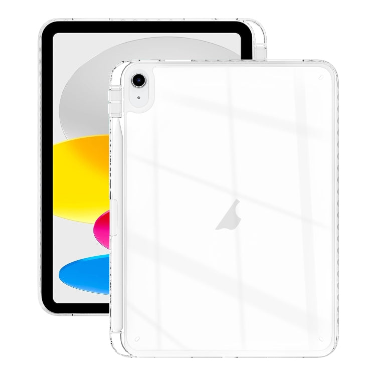 Apple iPad 10th Gen 10.9 2022 Acrylic Hybrid TPU Tablet Case with Pen Slot (Transparent)