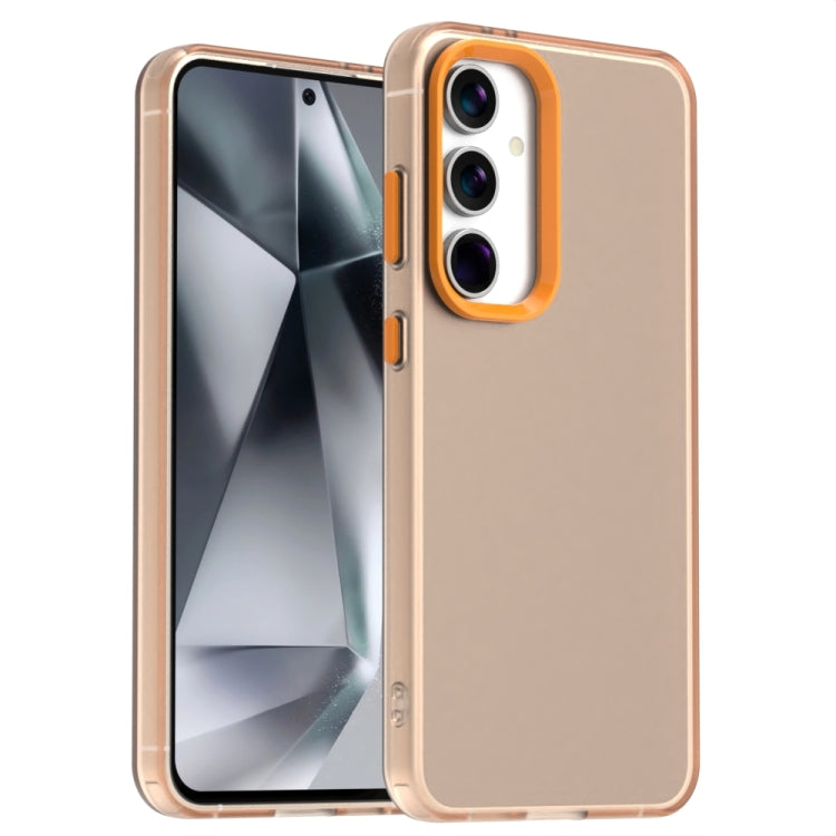 Samsung Galaxy S24 FE 5G Candy PC Hybrid TPU Shockproof Phone Case Cover (Orange)