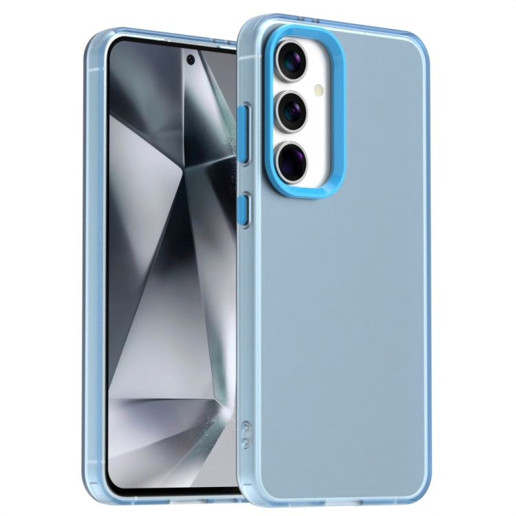 Samsung Galaxy S24 FE 5G Candy PC Hybrid TPU Shockproof Phone Case Cover (Blue)