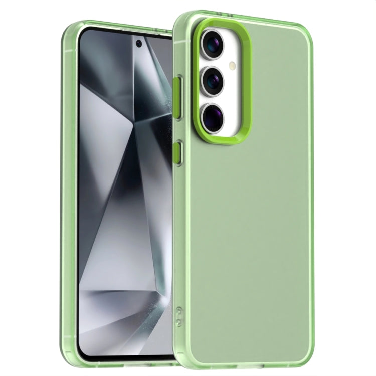 Samsung Galaxy S24 FE 5G Candy PC Hybrid TPU Shockproof Phone Case Cover (Green)