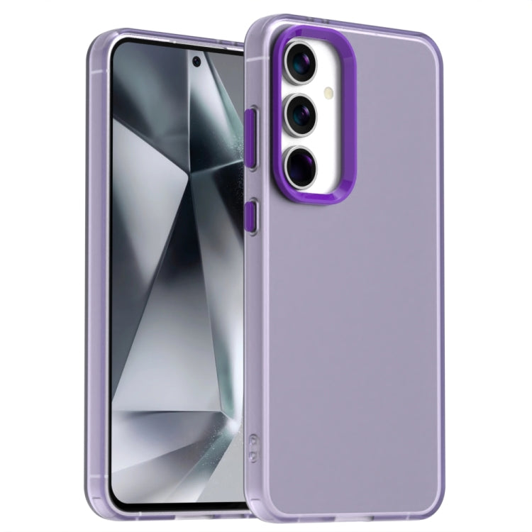 Samsung Galaxy S24 FE 5G Candy PC Hybrid TPU Shockproof Phone Case Cover (Purple)