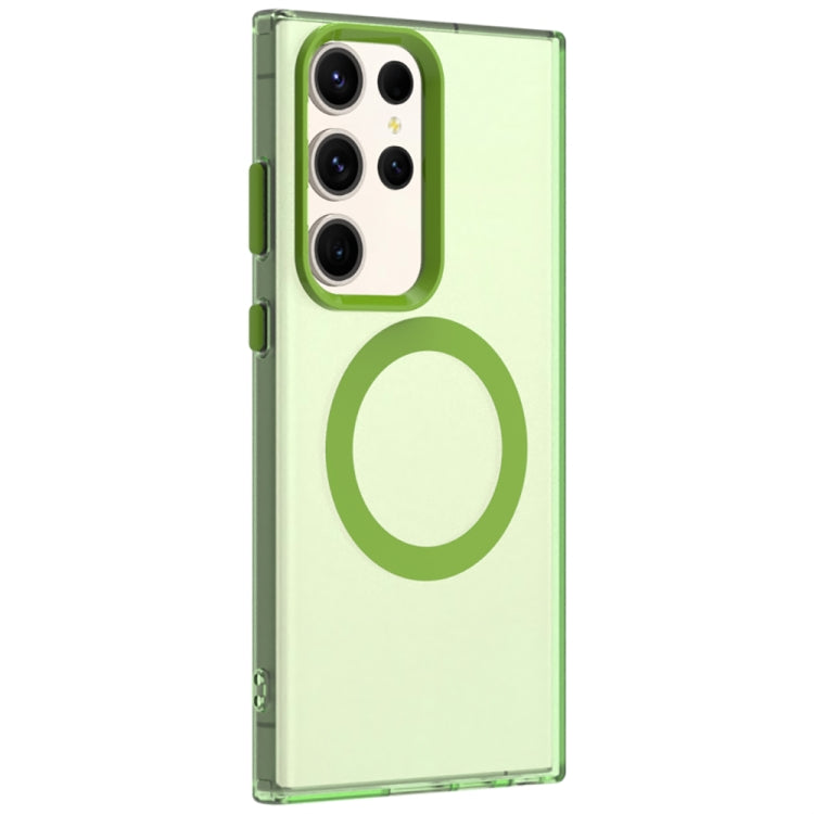 Samsung Galaxy S24 Ultra 5G Candy Magsafe PC Hybrid TPU Phone Case Cover - Green
