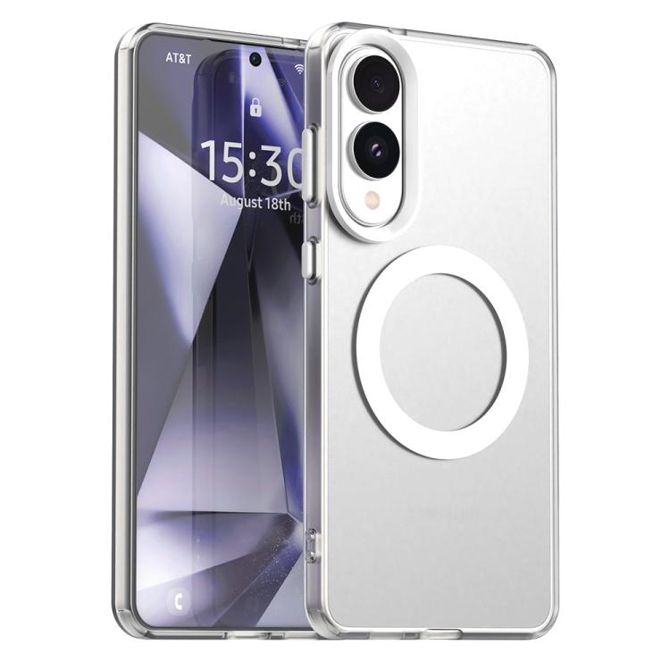 Samsung Galaxy S25 Edge 5G Candy Magsafe PC Hybrid Phone Case Cover - White