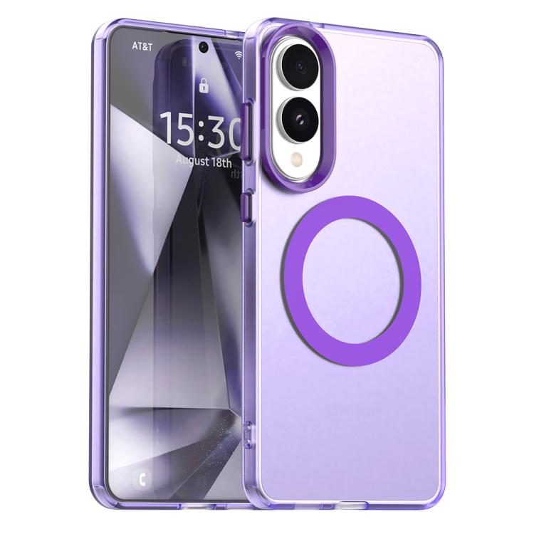 Samsung Galaxy S25 Edge 5G Candy Magsafe PC Hybrid Phone Case Cover - Purple
