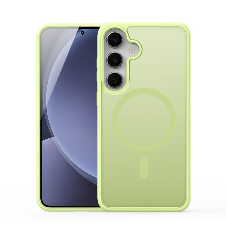 Samsung Galaxy S25+ 5G DUX DUCIS Yind Series MagSafe TPU Hybrid PC Phone Case Cover (Lime Green)