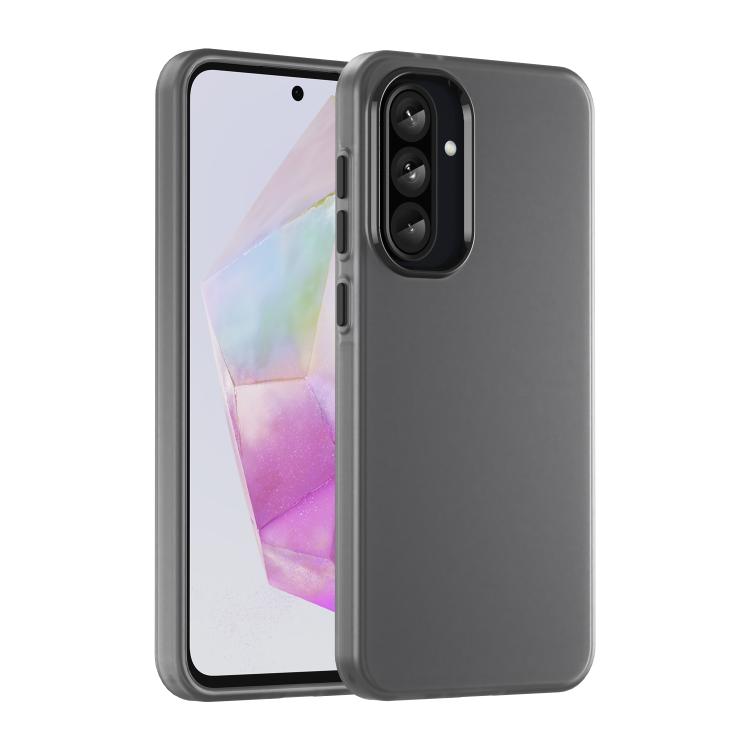 Samsung Galaxy A36 5G Frosted Translucent Hybrid PC Full Coverage Phone Case Cover - Black