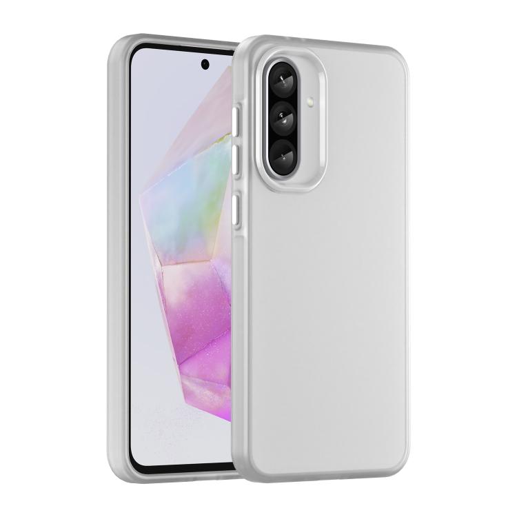 Samsung Galaxy A36 5G Frosted Translucent Hybrid PC Full Coverage Phone Case Cover - White