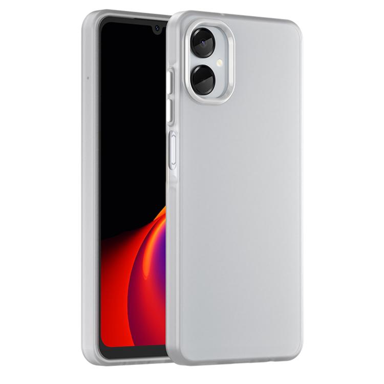 Samsung Galaxy A06 5G Frosted Translucent Hybrid PC Full Coverage Phone Case Cover - White