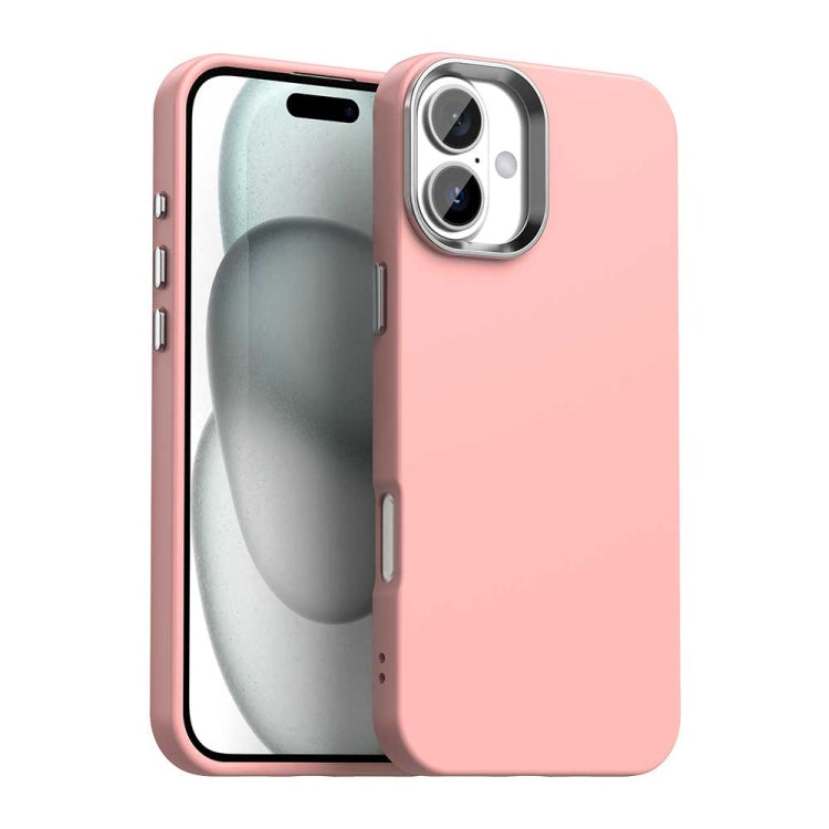 Apple iPhone 16 Colorful Series Shockproof Phone Case Cover (Pink)