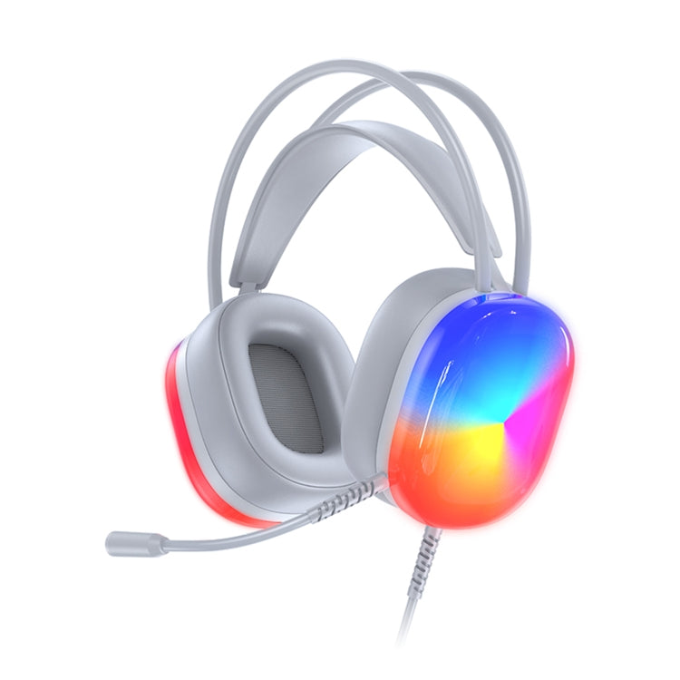 awei GM-11 Luminous Wired Headphones, Cable Length: 2m (White)
