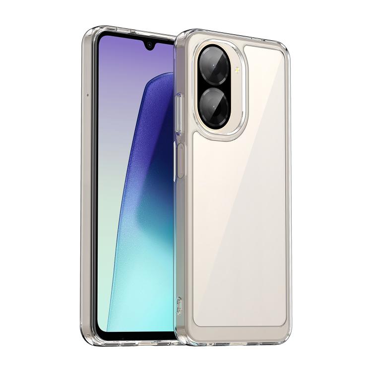 Redmi A5 4G / Poco C71 Colorful Series Acrylic Hybrid Phone Case Cover - Transparent