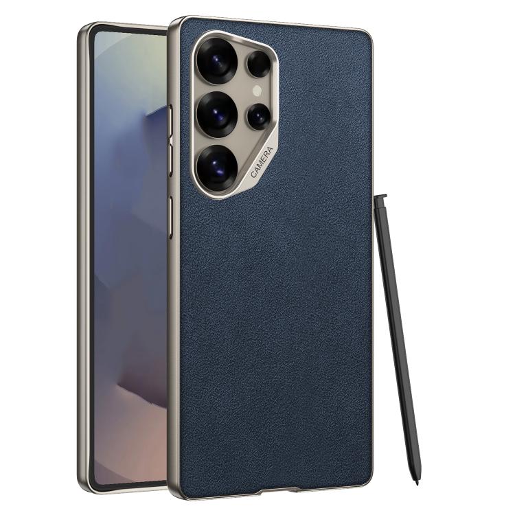Samsung Galaxy S24 Ultra 5G GKK Metal Paint Skin Feel Suede Full Coverage Case Cover - Blue