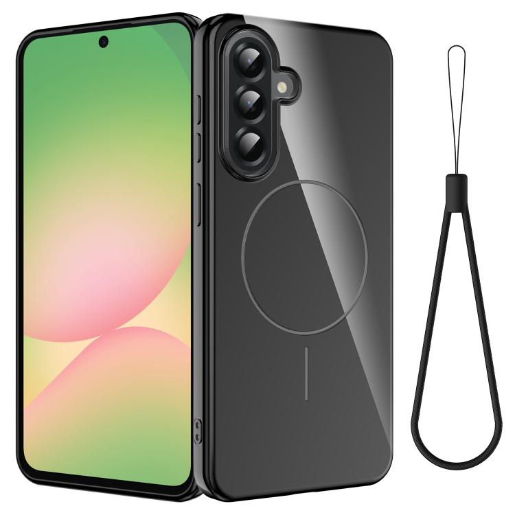 Samsung Galaxy A26 5G Glossy TPU MagSafe Phone Case with Lanyard - Black