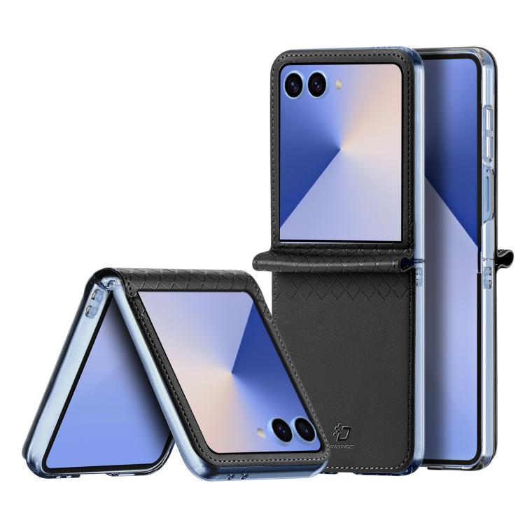 Samsung Galaxy Z Flip7 5G DUX DUCIS Bril Series PU + Phone Case Cover - Black