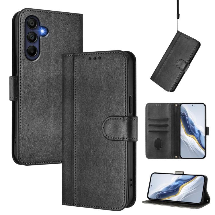 Samsung Galaxy A17 Retro Leather Phone Case - Black