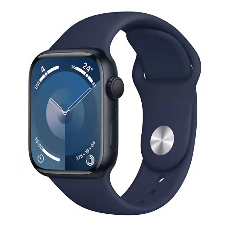 Apple Watch 46mm / 49mm / 45mm / 44mm xDfind Solid Color Silicone Sports Watch Band (Dark Blue)