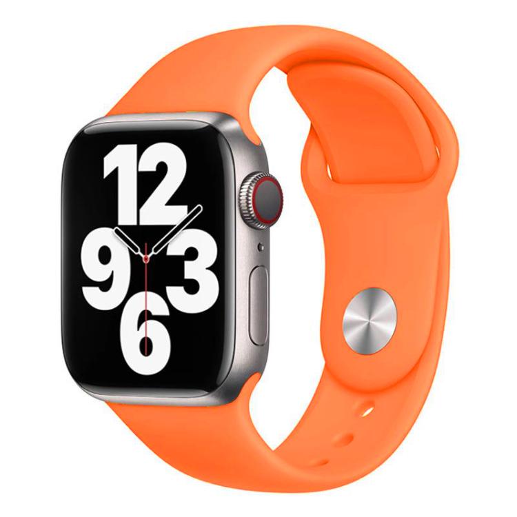 Apple Watch 42mm / 41mm / 40mm / 38mm xDfind Solid Color Silicone Sports Watch Band - Orange