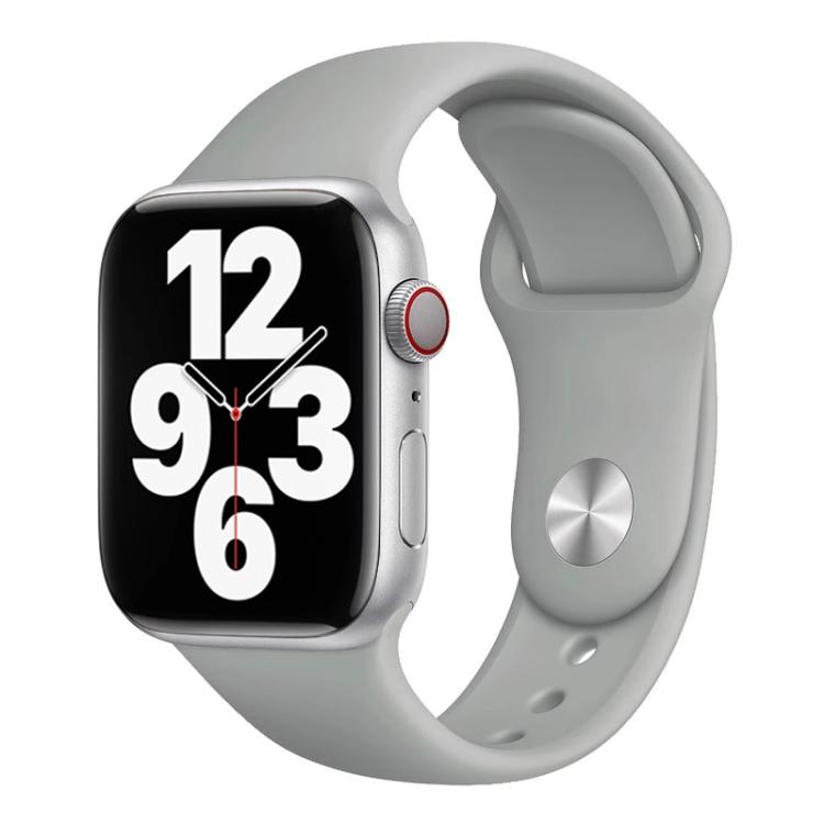 Apple Watch 42mm / 41mm / 40mm / 38mm xDfind Solid Color Silicone Sports Watch Band (Grey)