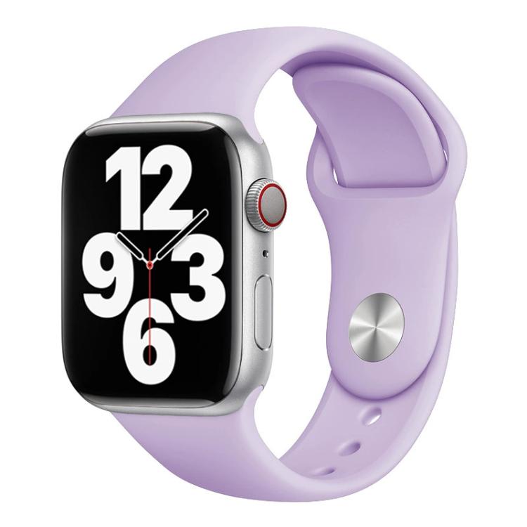 Apple Watch 42mm / 41mm / 40mm / 38mm xDfind Solid Color Silicone Sports Watch Band (Purple)
