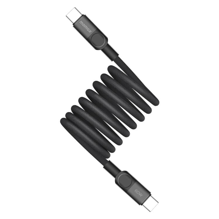 Momax Mag.Link Magnetic 60W USB-C to USB-C Data Cable, 2m - Black