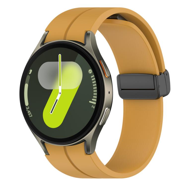Samsung Galaxy Watch7 / FE / 6 / 5 / 4 xDfind Fold Magnetic Silicone Watch Band - Yellow