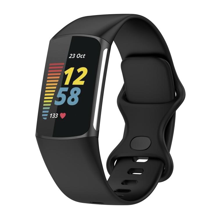 Fitbit Charge 6 / 5 Silicone Watch Band - Size S, Black