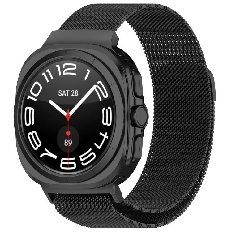 Samsung Galaxy Watch Ultra 47mm / Ultra 2025 xDfind Milan Magnetic Stainless Steel Watch Band (Black)