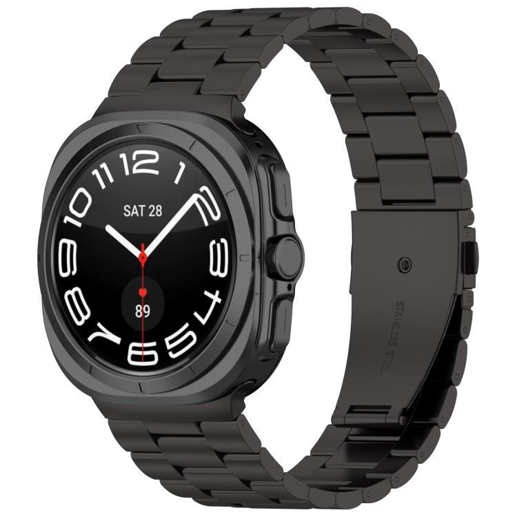 Samsung Galaxy Watch Ultra 47mm xDfind Three Beads Metal Watch Band (Black)