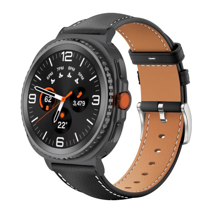Samsung Galaxy Watch8 20mm Black Shark Leather Band