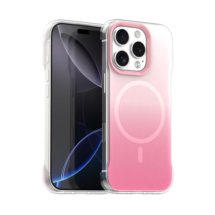 Apple iPhone 16 Pro Max Borderless Series Magnetic MagSafe Gradient Color Case - Pink