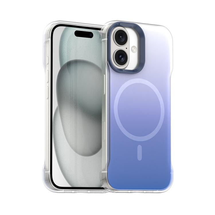 Apple iPhone 16 Borderless Series Magnetic MagSafe Gradient Color Phone Case Cover - Blue
