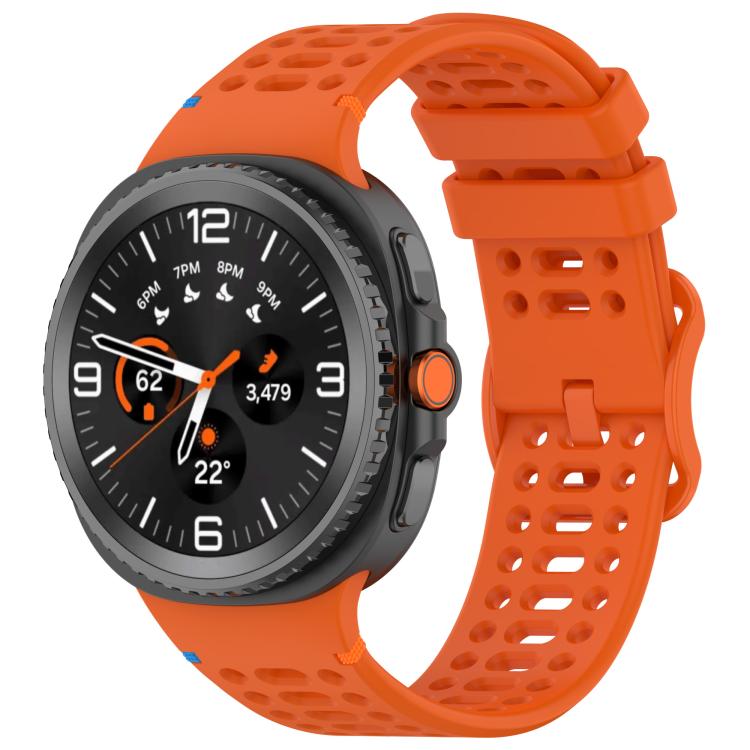Samsung Galaxy Watch8 / Watch8 Classic xDfind Ladder Buckle Silicone Watch Band (Orange)