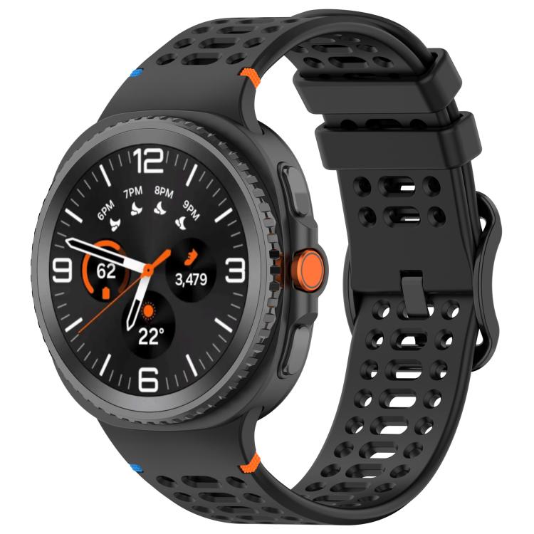 Samsung Galaxy Watch8 / Watch8 Classic xDfind Ladder Buckle Silicone Watch Band (Black)