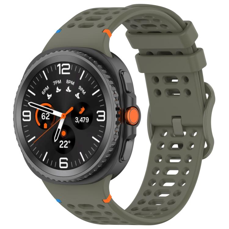 Samsung Galaxy Watch8 / Watch8 Classic xDfind Ladder Buckle Silicone Watch Band (Army Green)