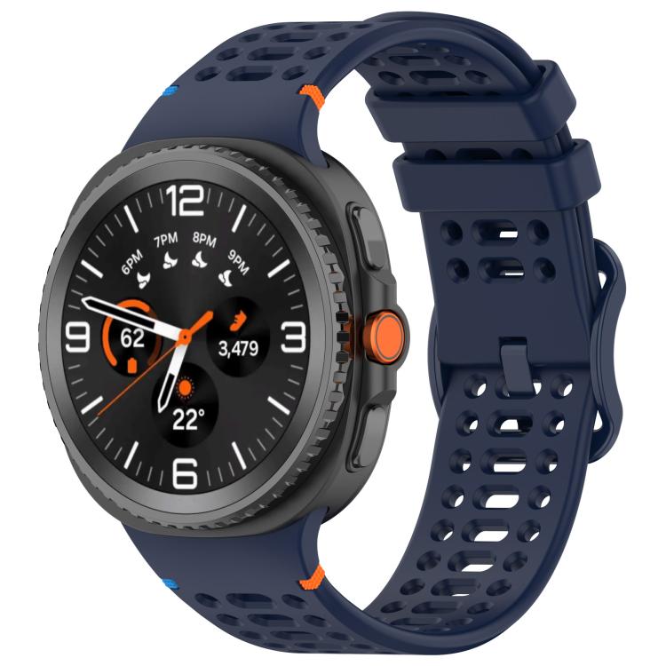 Samsung Galaxy Watch8 / Watch8 Classic xDfind Ladder Buckle Silicone Watch Band (Midnight Blue)