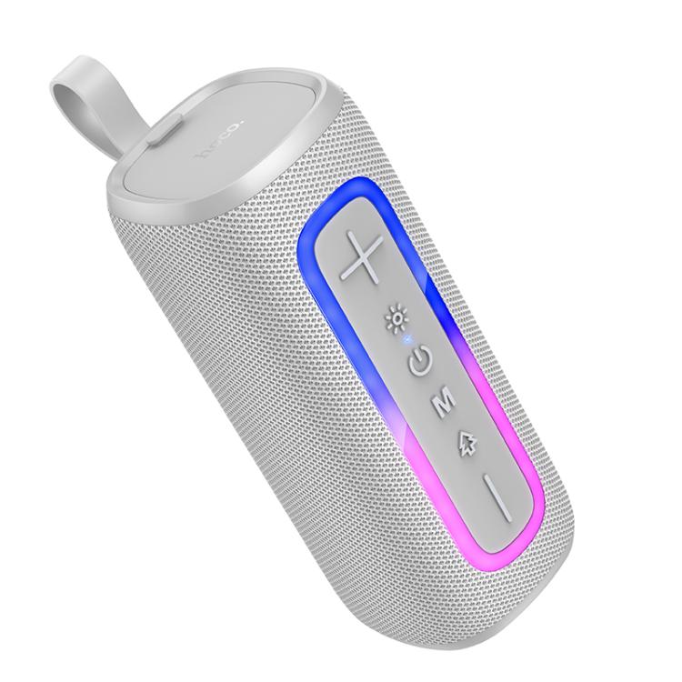 Hoco HC36 Brocade Sports Bluetooth 5.4 Speaker - TWS, FM, TF Card, USB, AUX (Grey)