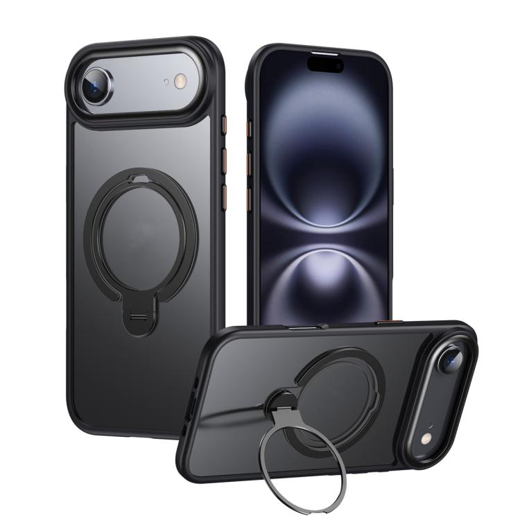 Apple iPhone 17 Air Double Ring MagSafe Magnetic Holder Phone Case - Matte Black