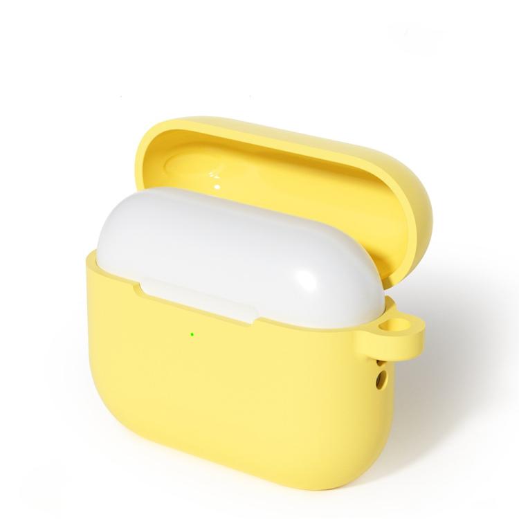Apple AirPods Pro 3 Silicone Earphone Protective Case with Hook, 2.0mm Thickness - Yellow