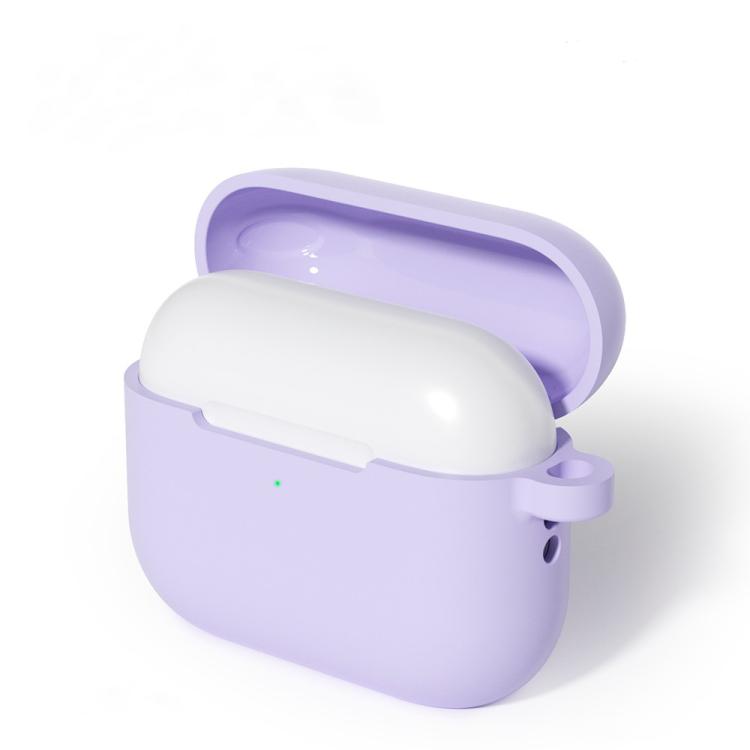 Apple AirPods Pro 3 Silicone Earphone Protective Case with Hook - Lavender Purple
