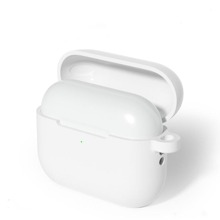 Apple AirPods Pro 3 Silicone Protective Case with Hook, 2.0mm Thickness (White)