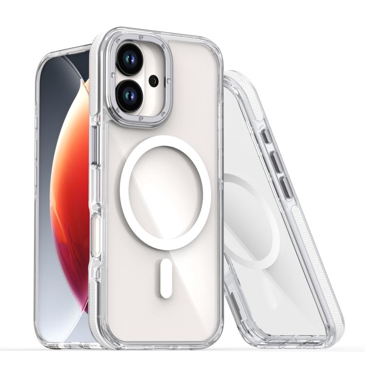 Apple iPhone 17 Dual-Color Clear Acrylic Hybrid TPU MagSafe Phone Case (Transparent)