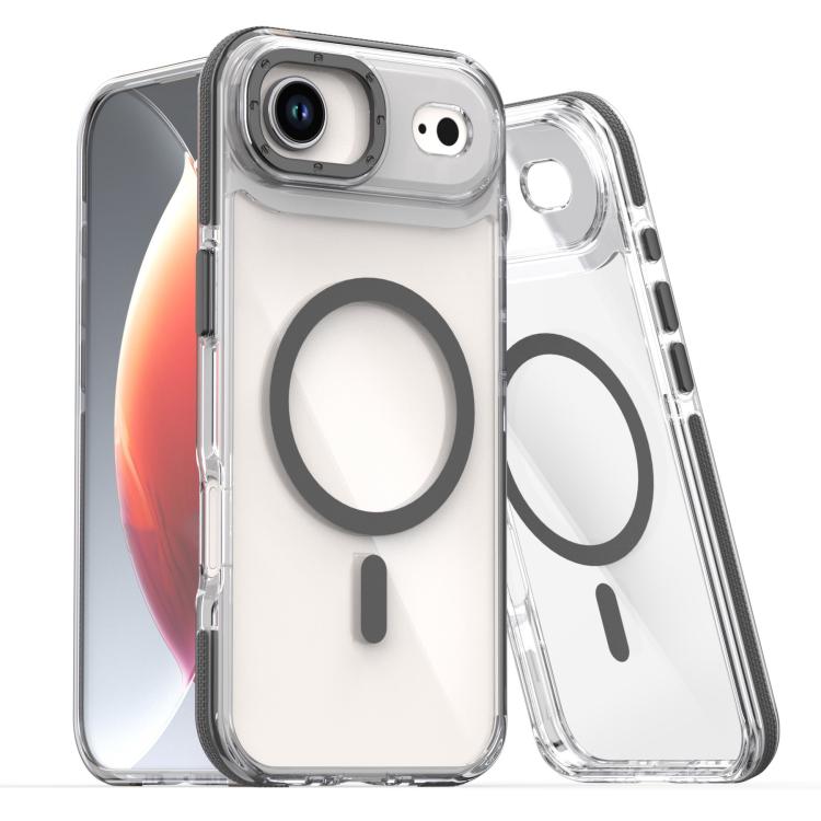 Apple iPhone 17 Air Dual-Color Clear Acrylic Hybrid TPU MagSafe Phone Case - Black