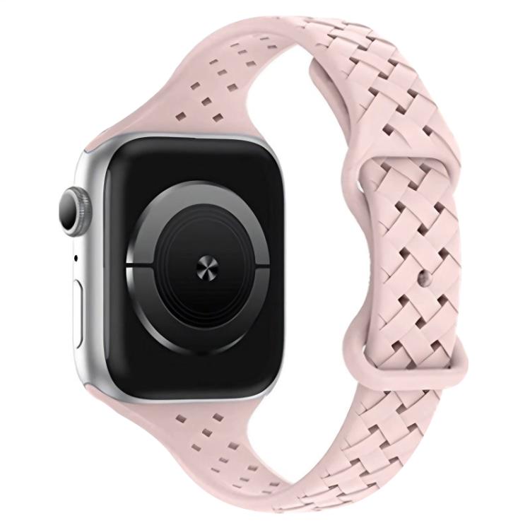 Apple Watch 42/44/45/46/49mm xDfind Butterfly Buckle Braid Silicone Band - Pink