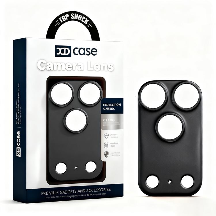 Apple iPhone 17 Pro xDcase Titanium Alloy Hollow Camera Lens Protector (Black)