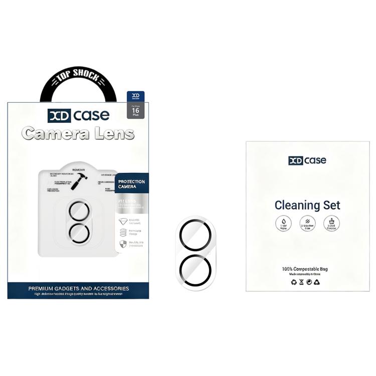 Apple iPhone 16 / 16 Plus XDCase Cover Silkscreen Integrated Tempered Glass Back Camera Film